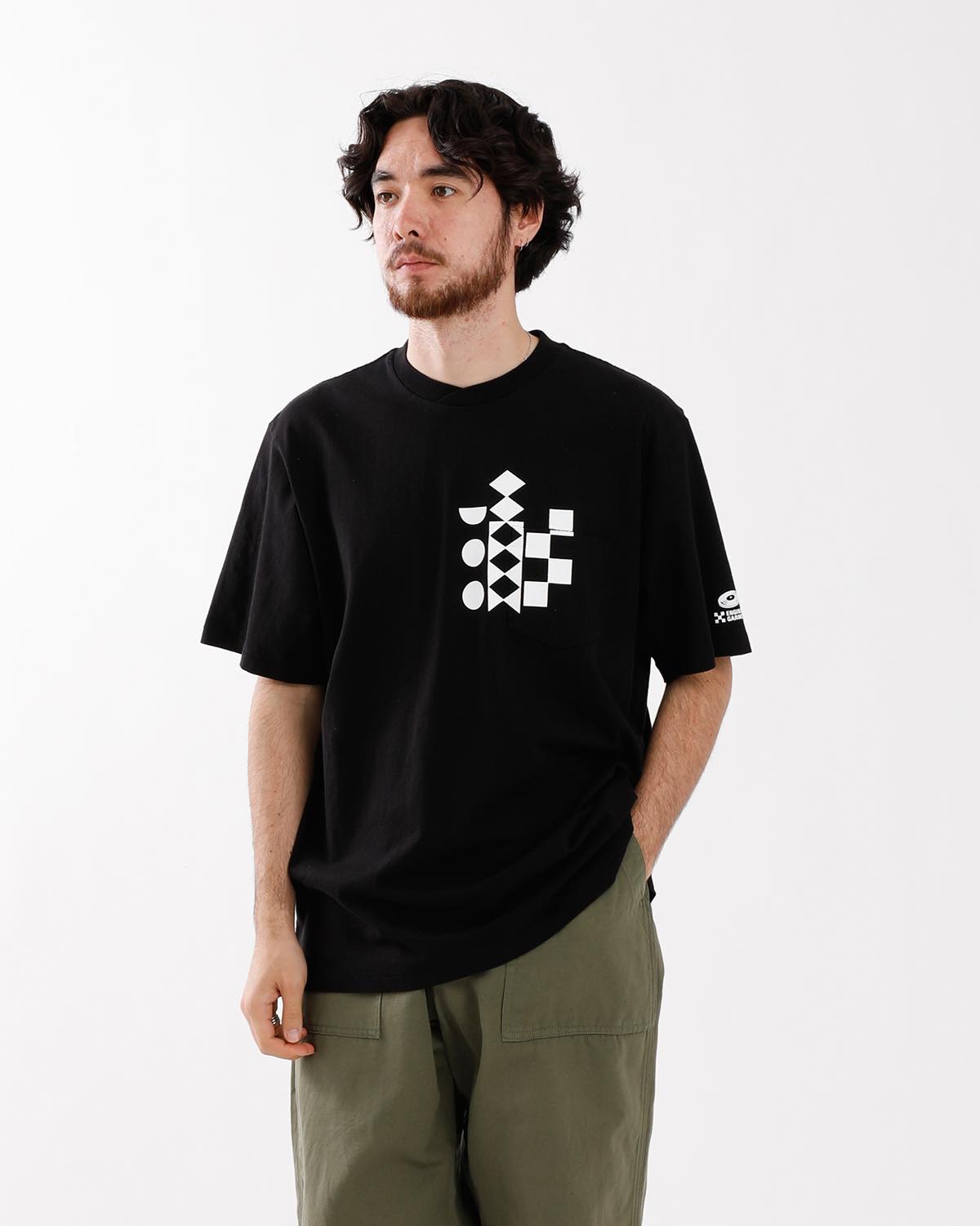 PRINTED CROSS CREW NECK T-SHIRT