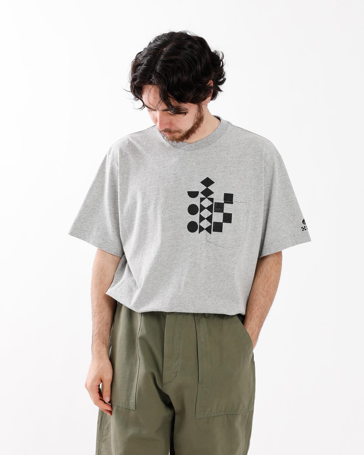 PRINTED CROSS CREW NECK T-SHIRT