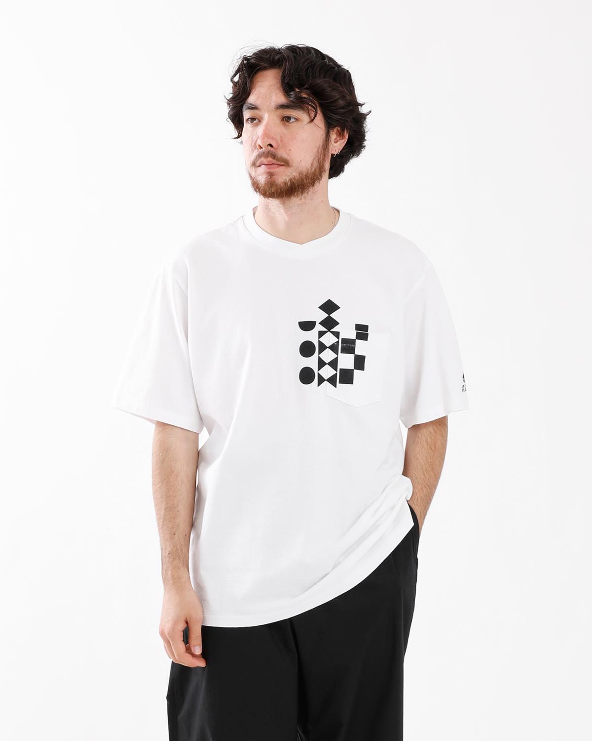 PRINTED CROSS CREW NECK T-SHIRT