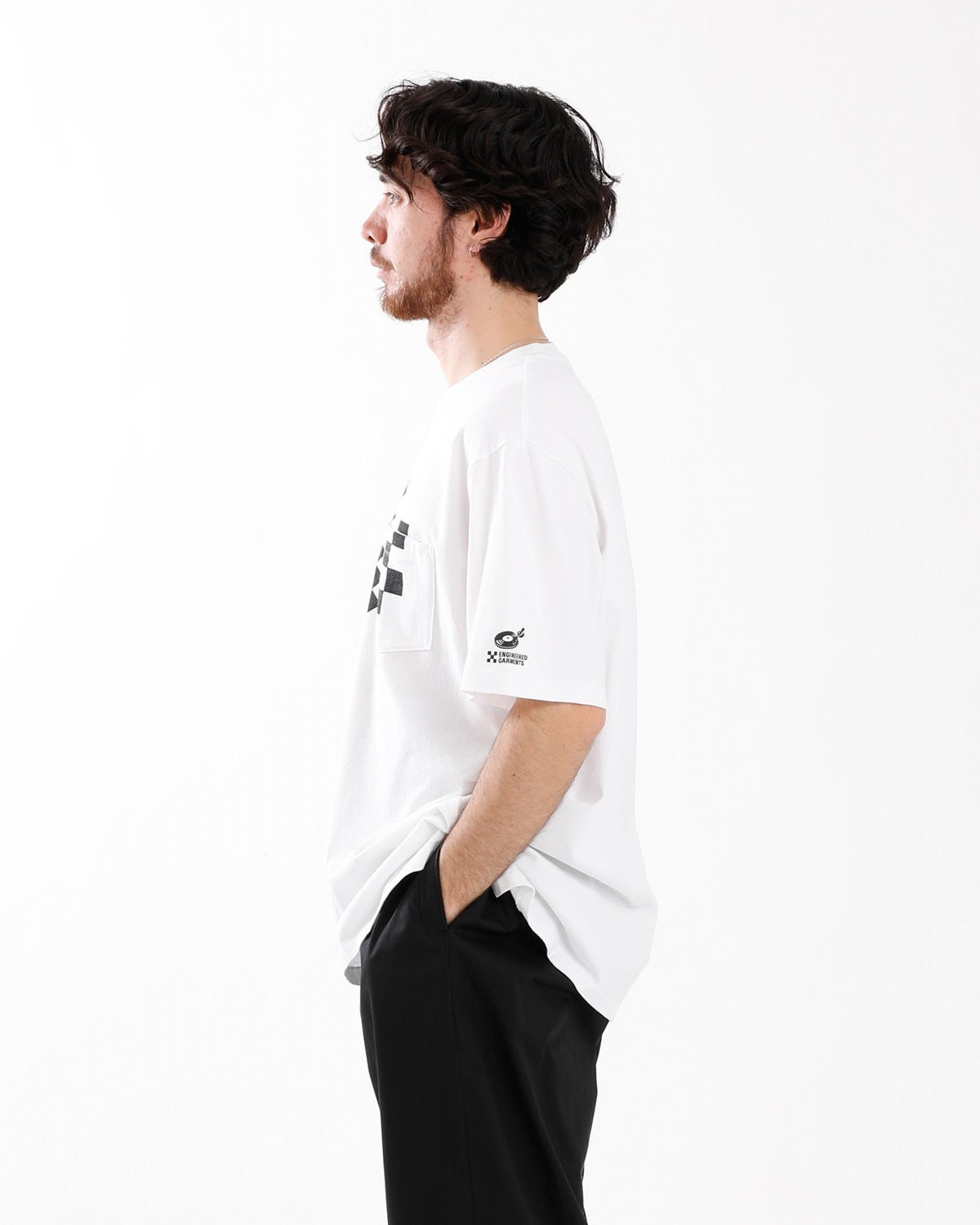 PRINTED CROSS CREW NECK T-SHIRT