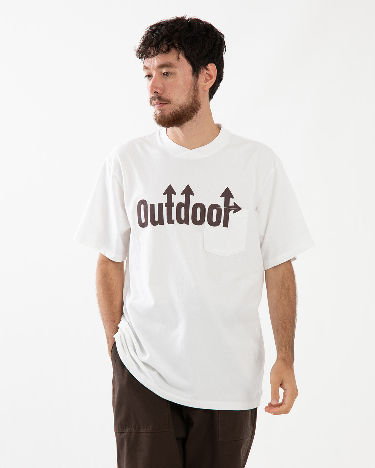 PRINTED CROSS CREW NECK T-SHIRT