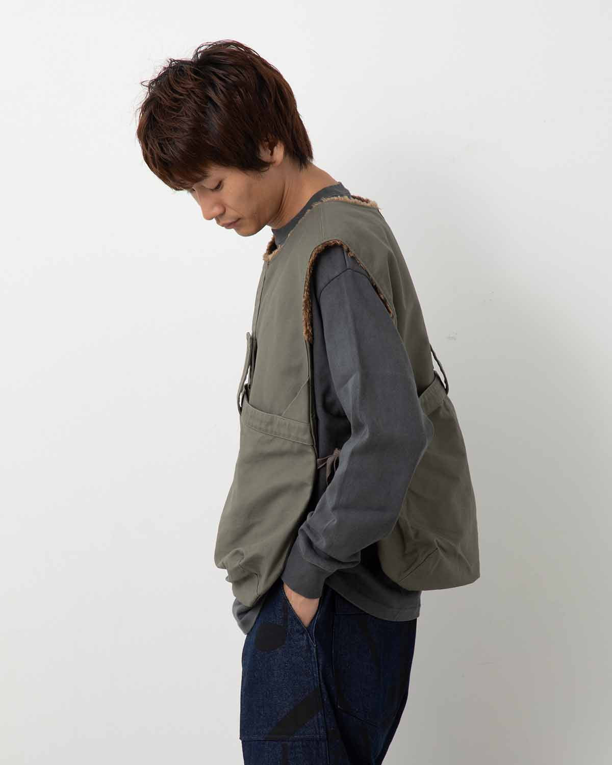 NEWSBOY VEST - COTTON DOUBLE CLOTH