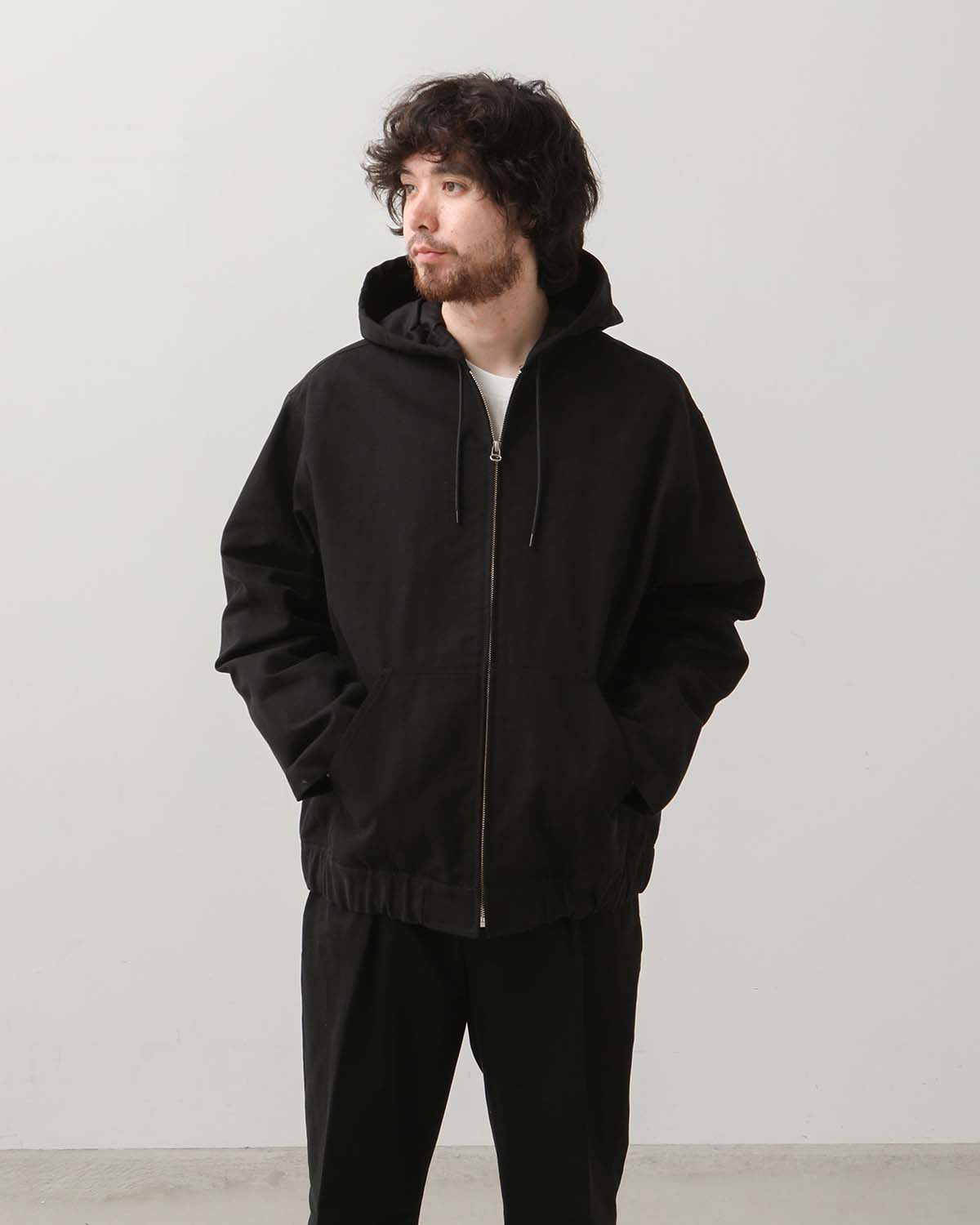 COTTON NIDOM HOODED ZIP BLOUSON