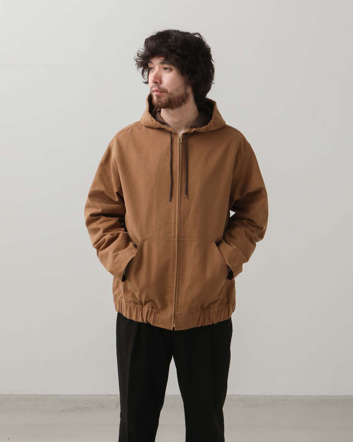 COTTON NIDOM HOODED ZIP BLOUSON