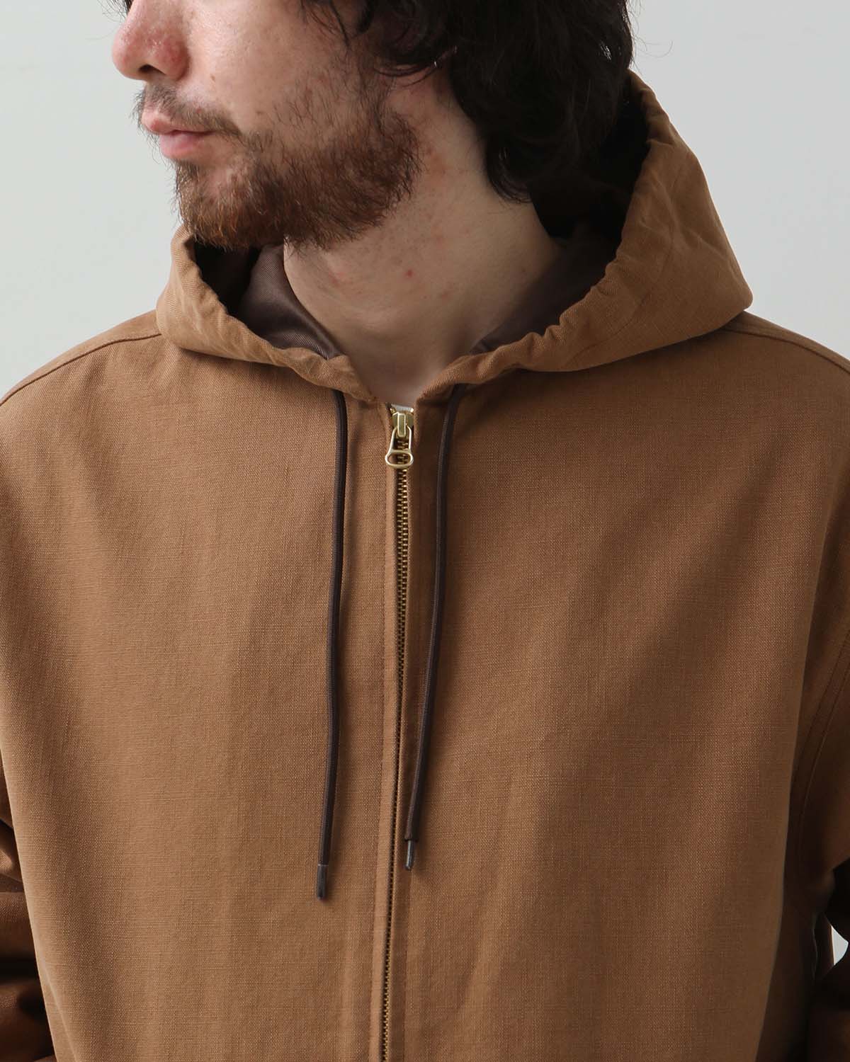 COTTON NIDOM HOODED ZIP BLOUSON