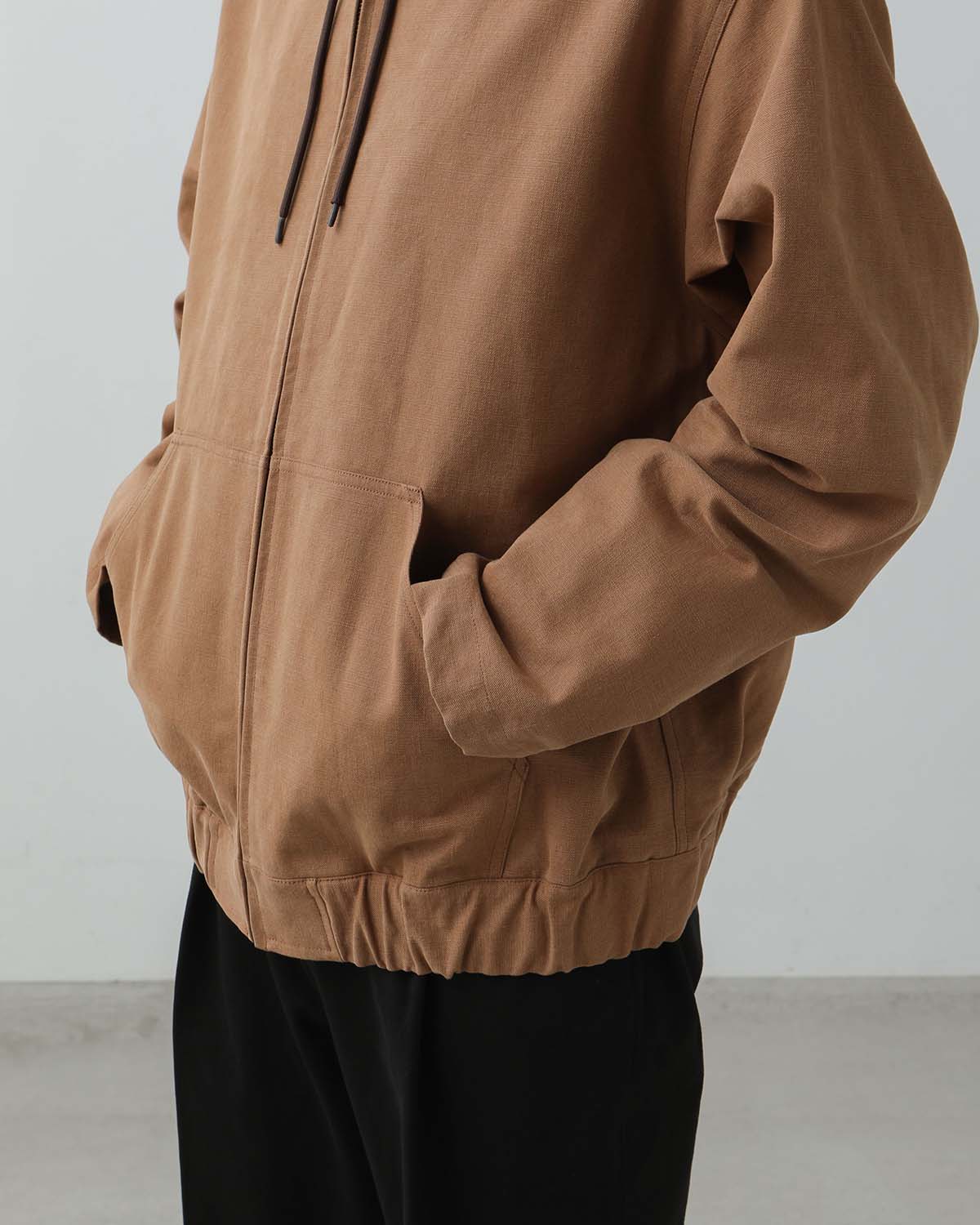 COTTON NIDOM HOODED ZIP BLOUSON