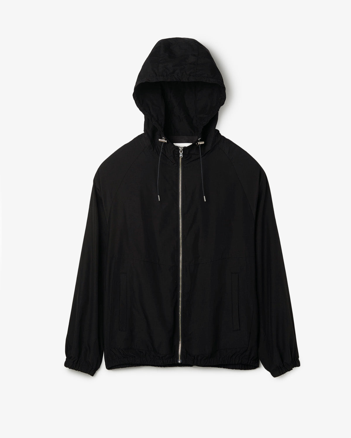 SILK HOODED ZIP BLOUSON