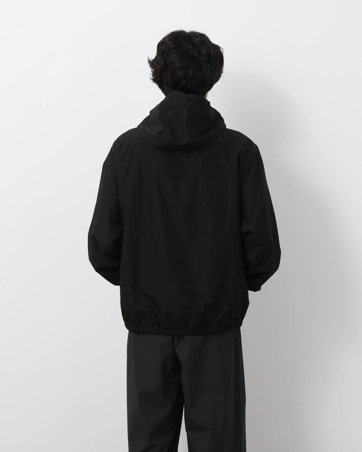 SILK HOODED ZIP BLOUSON