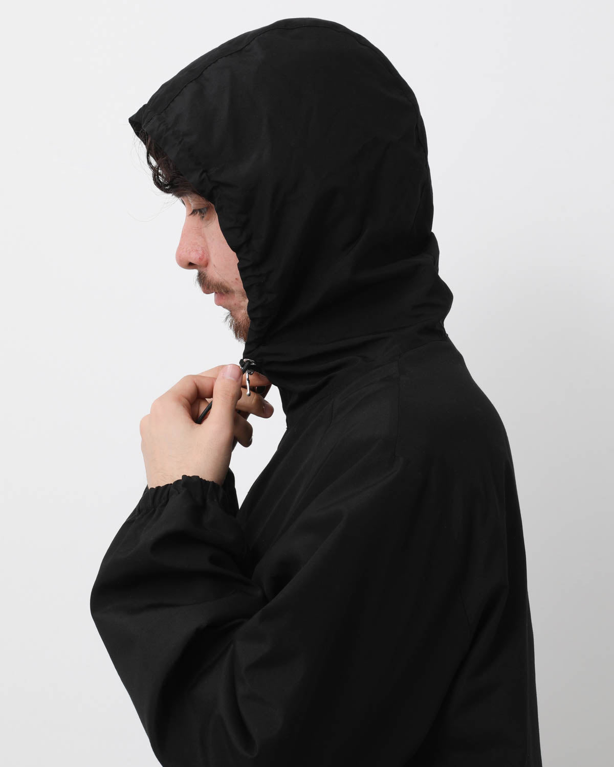 SILK HOODED ZIP BLOUSON