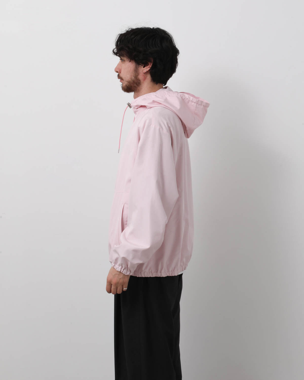 SILK HOODED ZIP BLOUSON