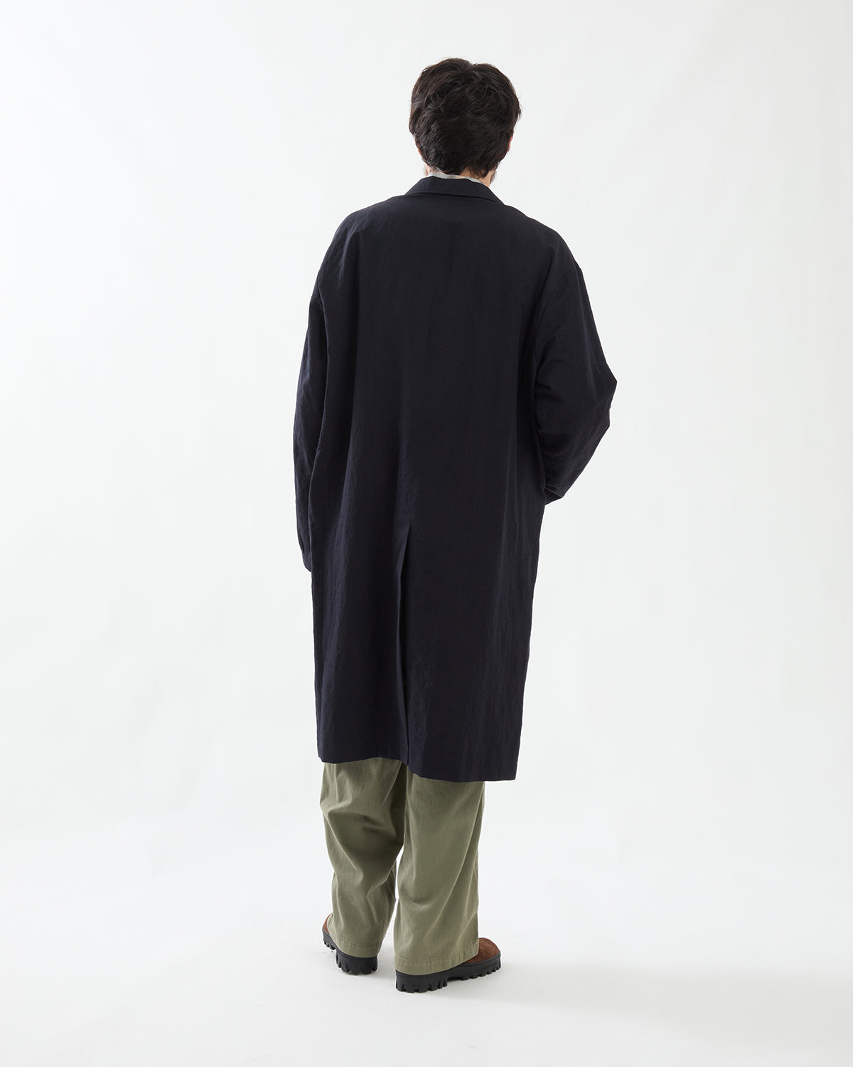 WOOL LINEN CHESTER COAT
