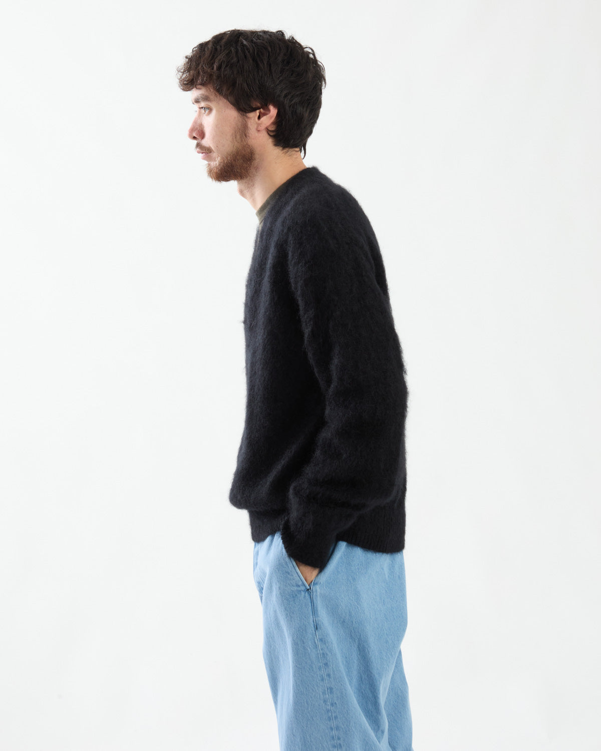 SILK KID MOHAIR V-NECK P/O
