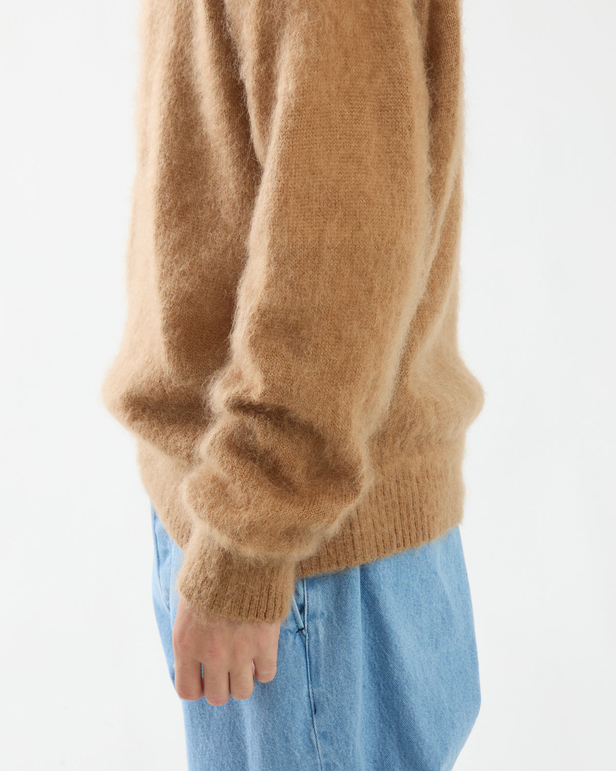 SILK KID MOHAIR V-NECK P/O