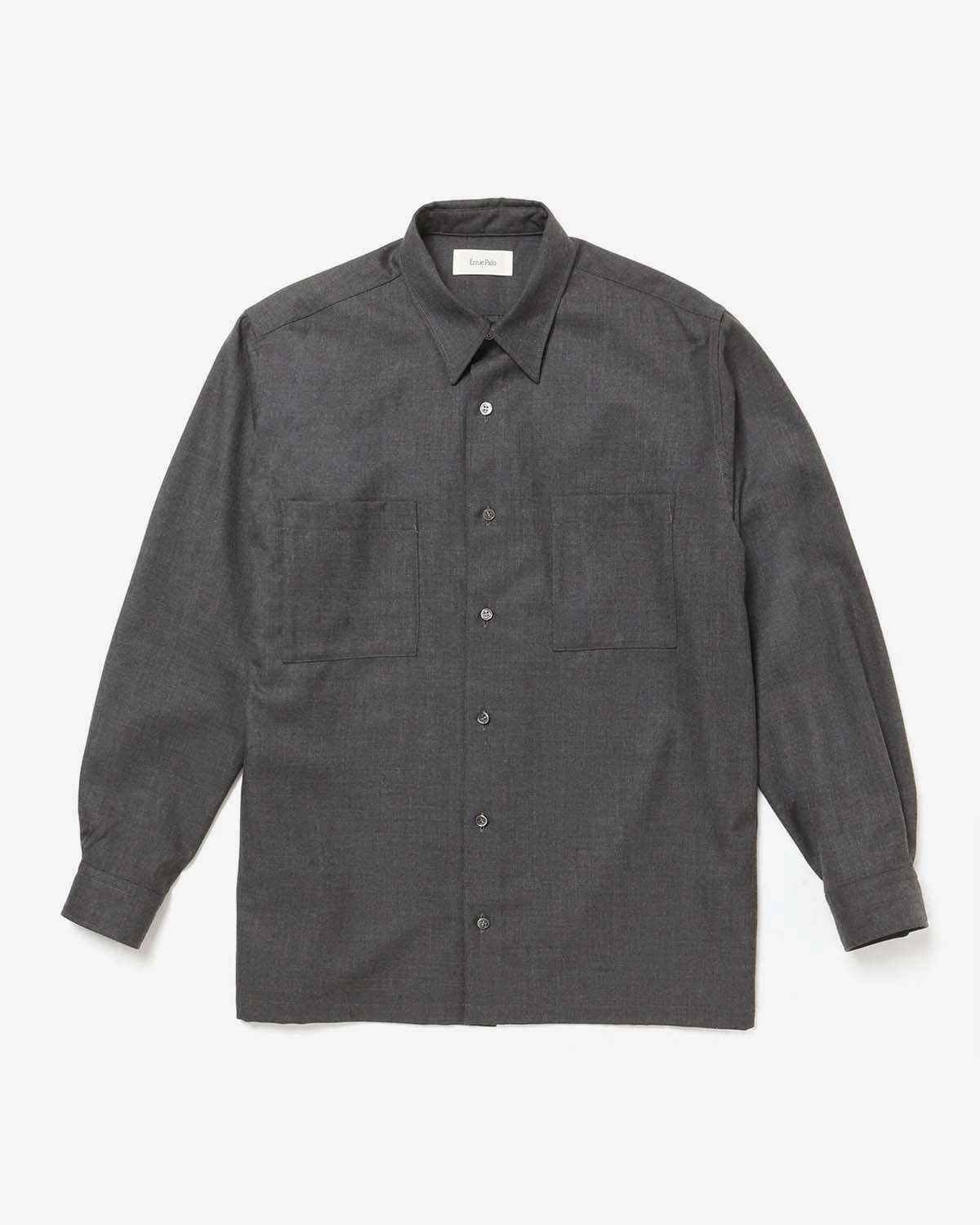 W POCKET WOOL SHIRT