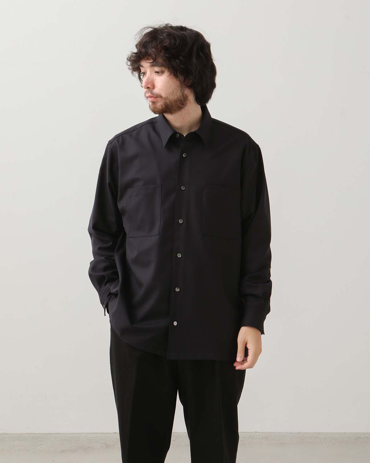 W POCKET WOOL SHIRT