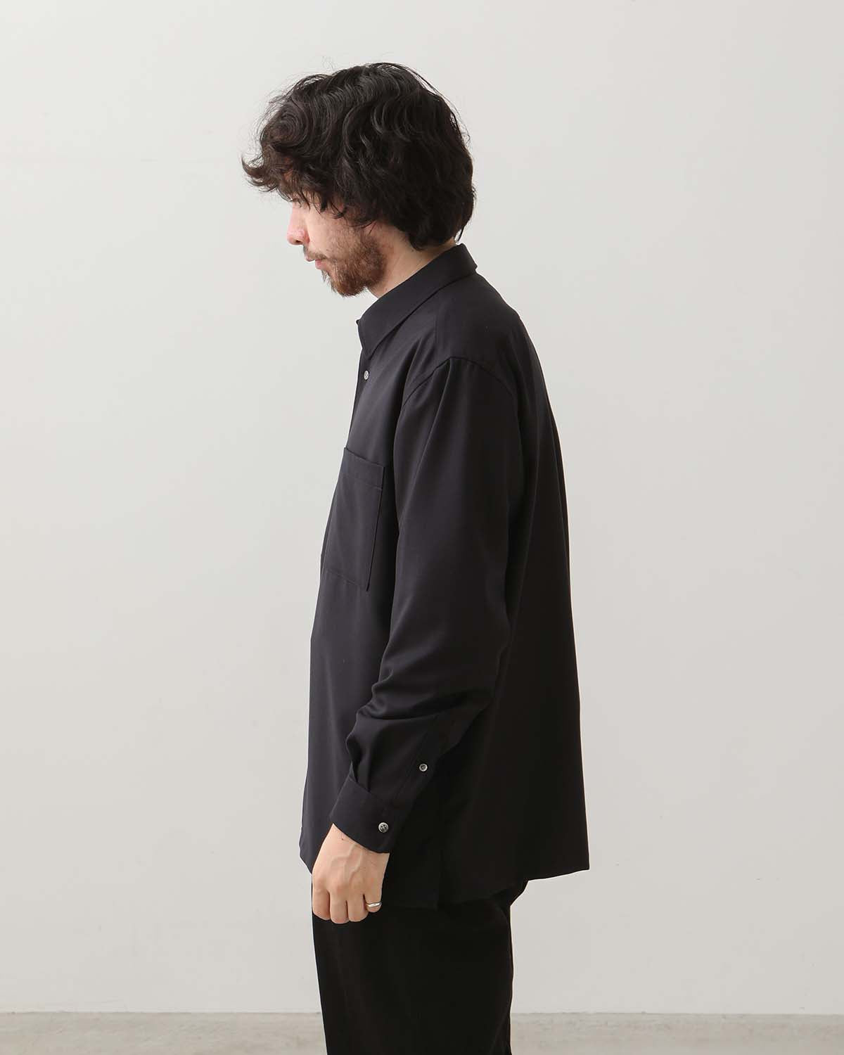 W POCKET WOOL SHIRT