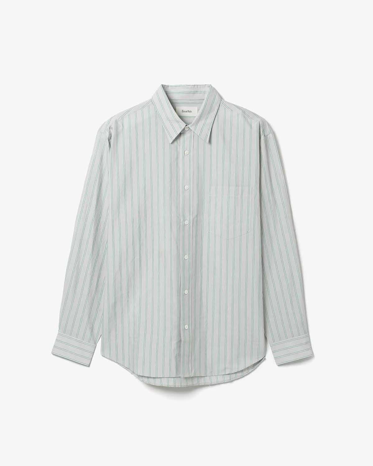 SILK COTTON STRIPE SHIRT