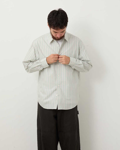 SILK COTTON STRIPE SHIRT