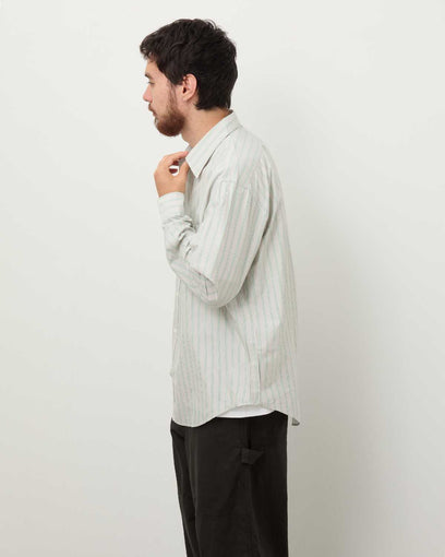 SILK COTTON STRIPE SHIRT
