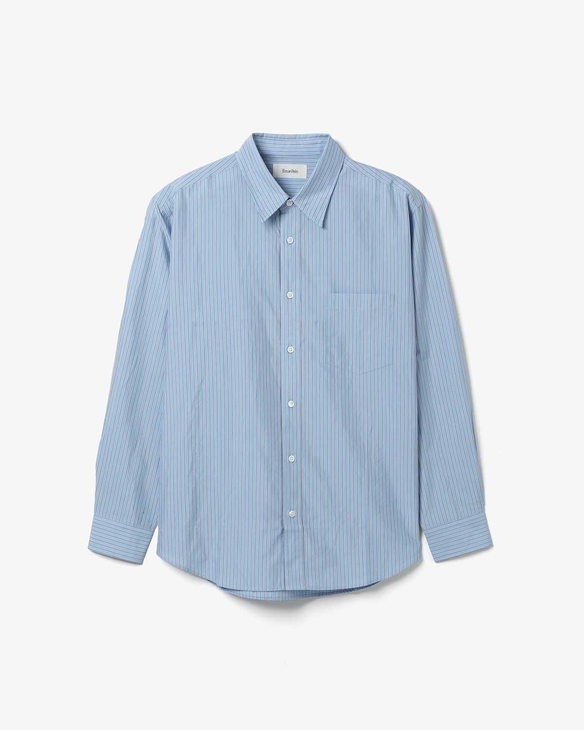 SILK COTTON STRIPE SHIRT