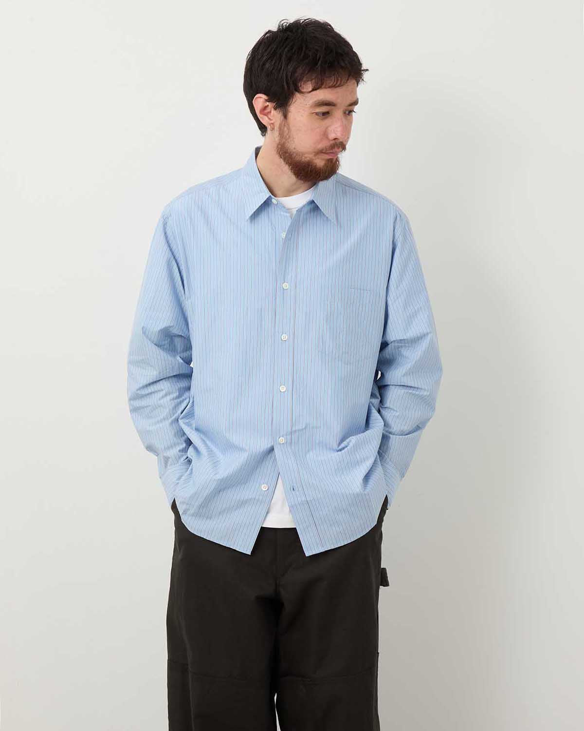 SILK COTTON STRIPE SHIRT