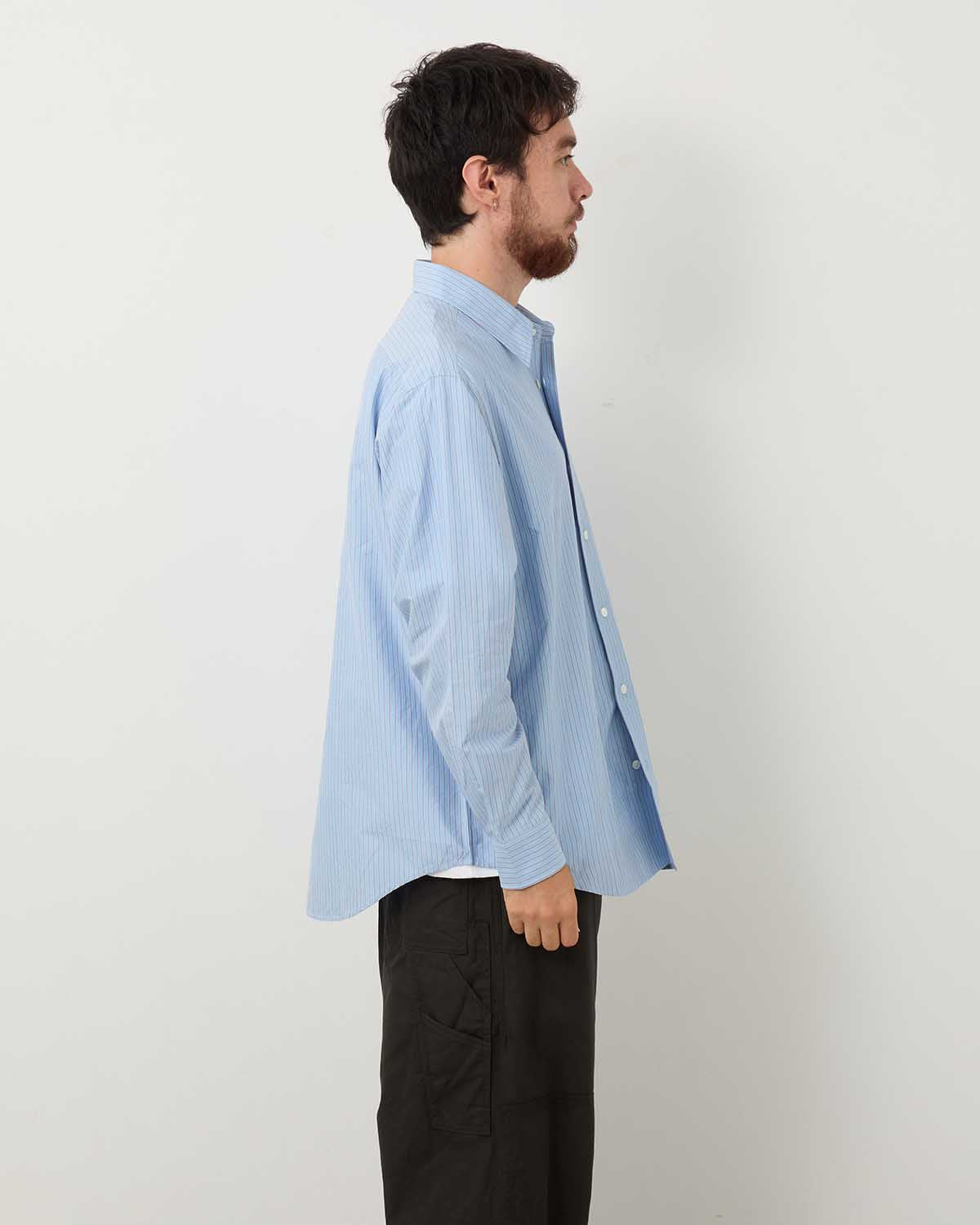 SILK COTTON STRIPE SHIRT