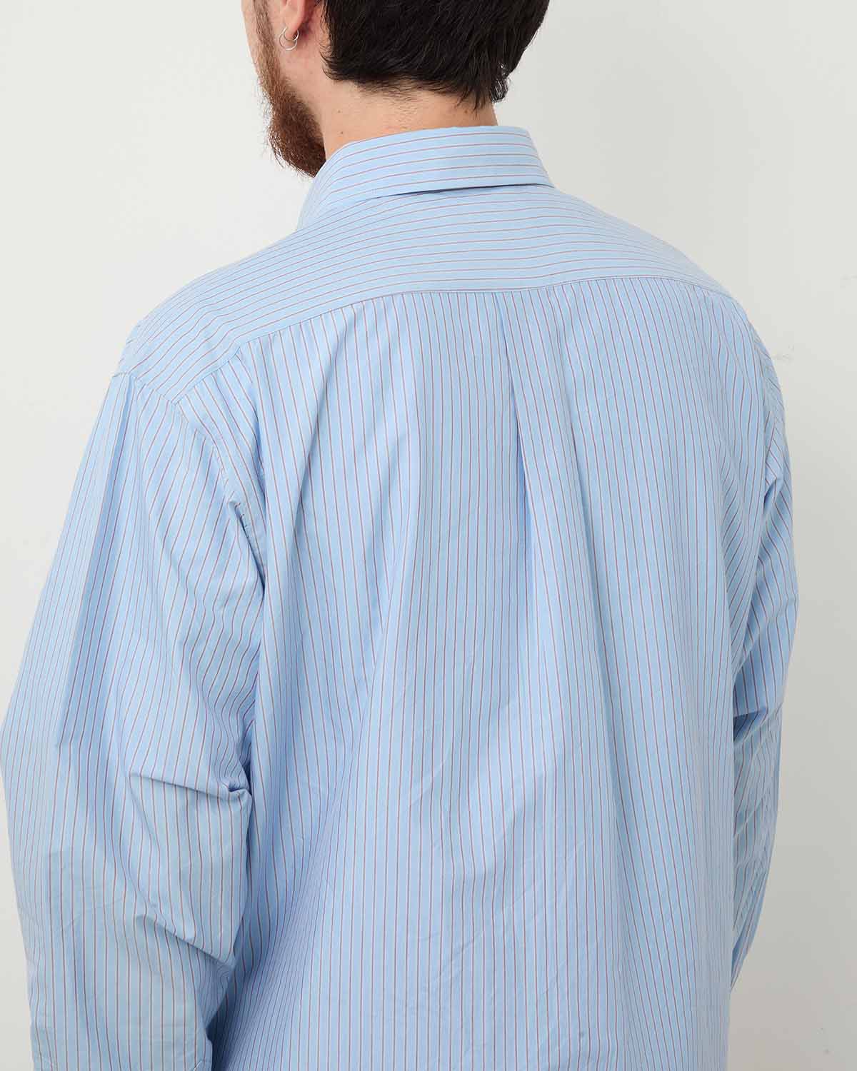 SILK COTTON STRIPE SHIRT