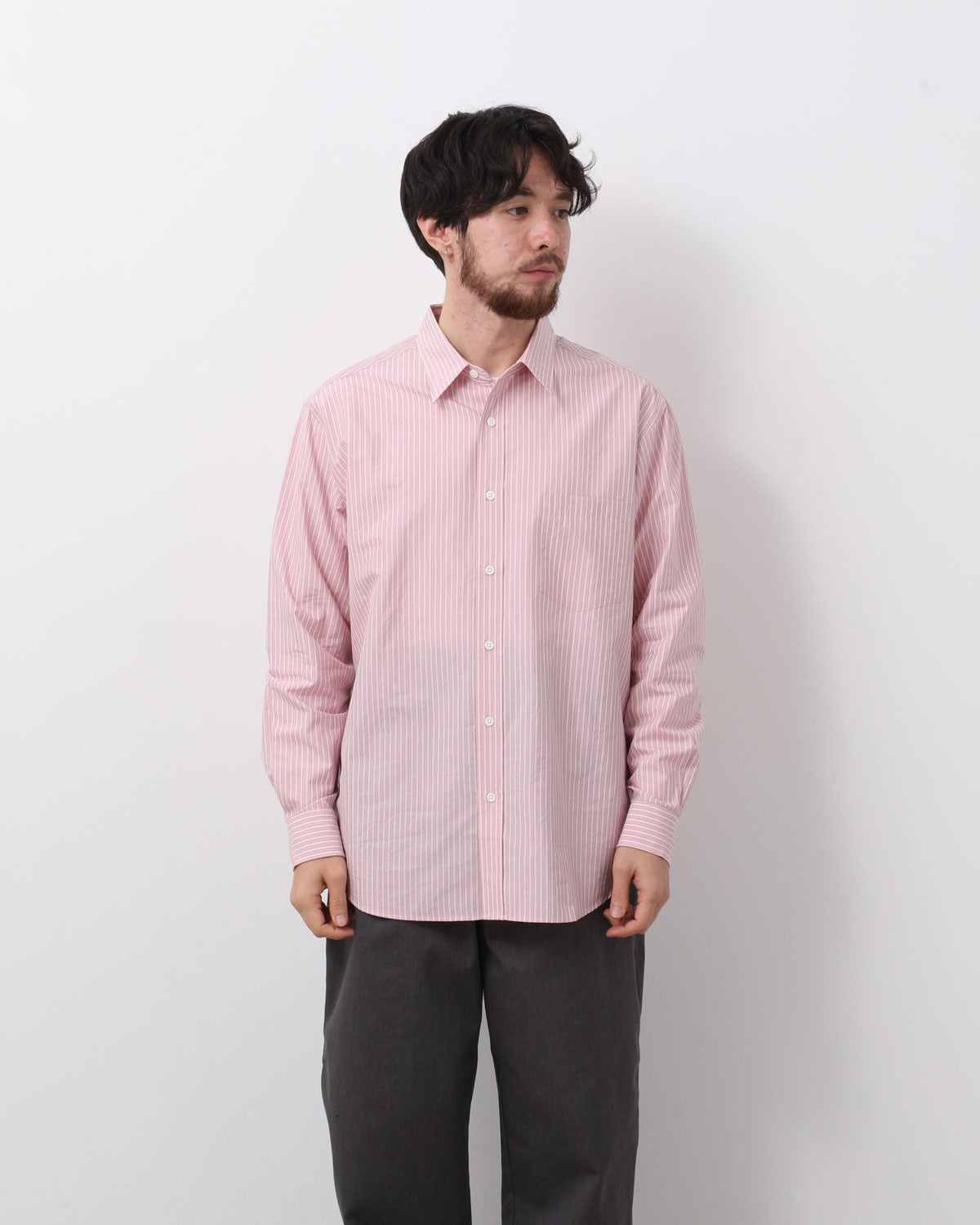 SILK COTTON STRIPE SHIRT