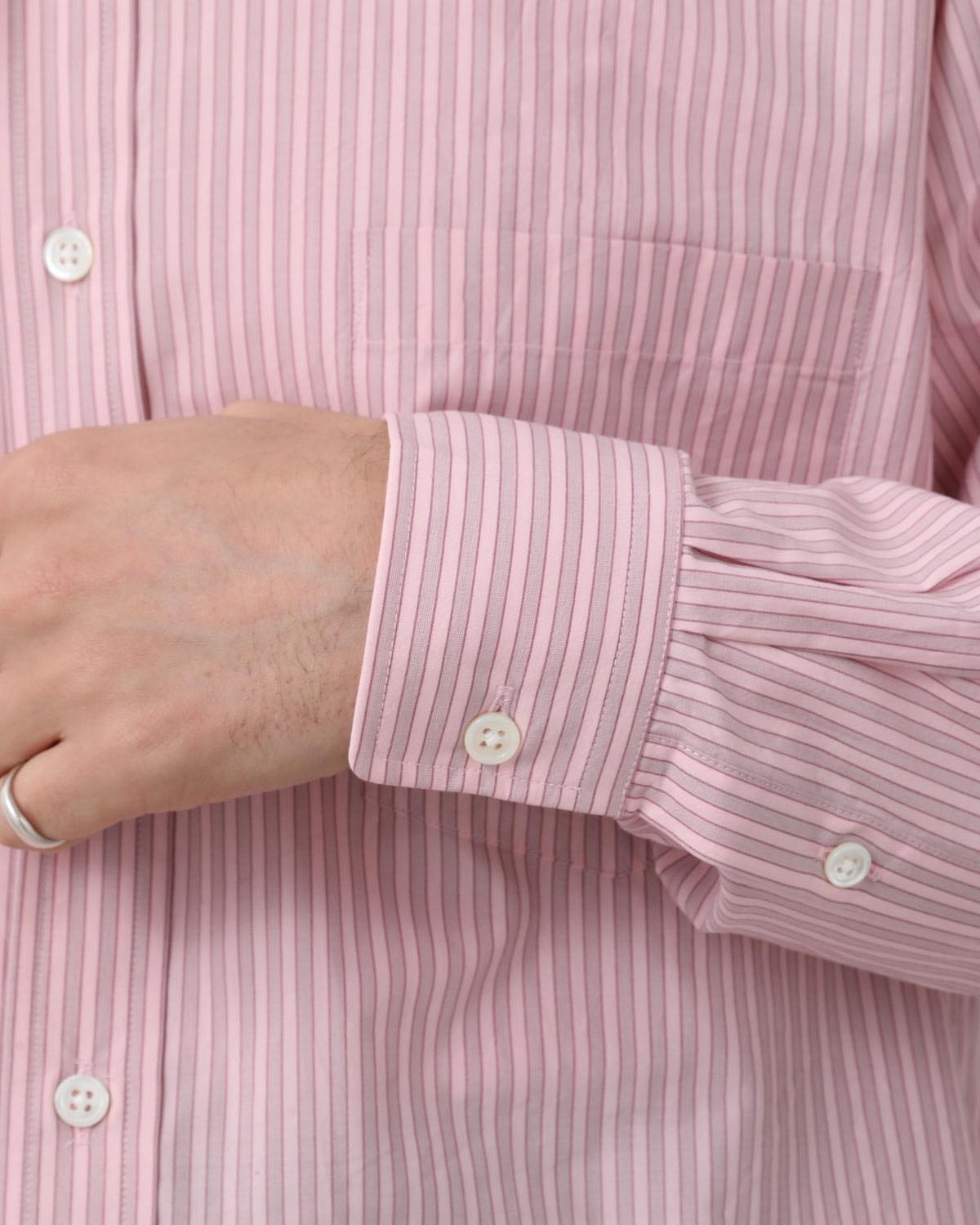 SILK COTTON STRIPE SHIRT