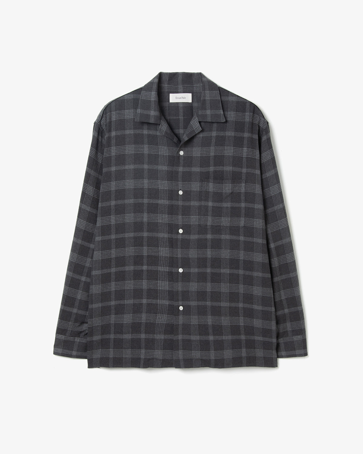 FLANNEL OPEN COLLAR SHIRT