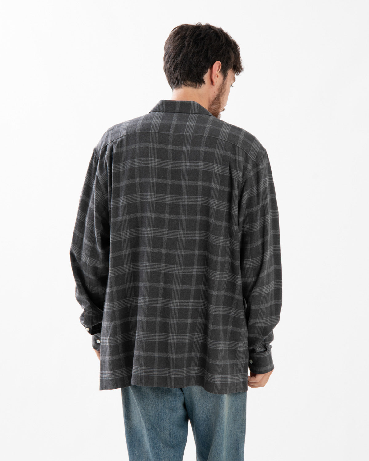 FLANNEL OPEN COLLAR SHIRT
