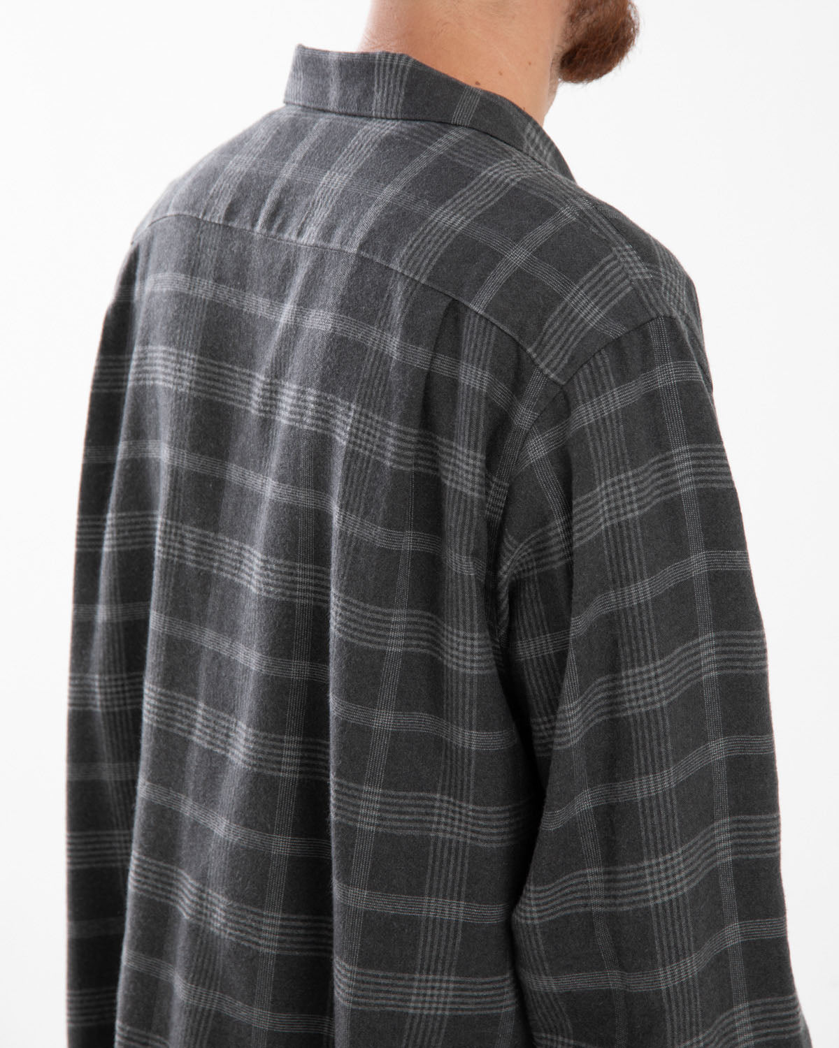 FLANNEL OPEN COLLAR SHIRT