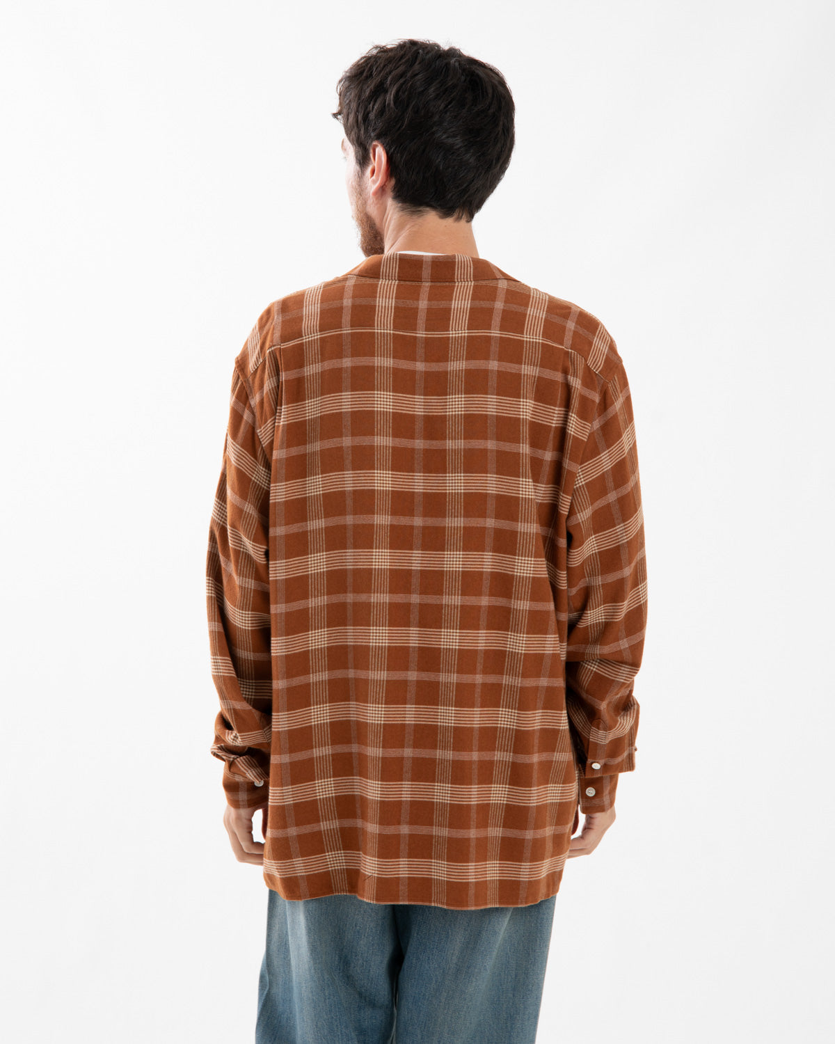 FLANNEL OPEN COLLAR SHIRT