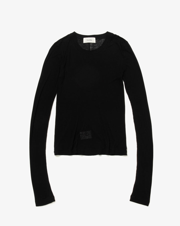 SHEER RIB CREW NECK L/S