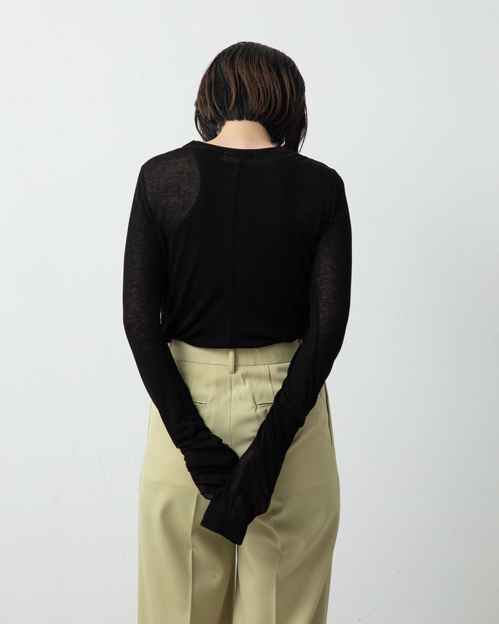 SHEER RIB CREW NECK L/S