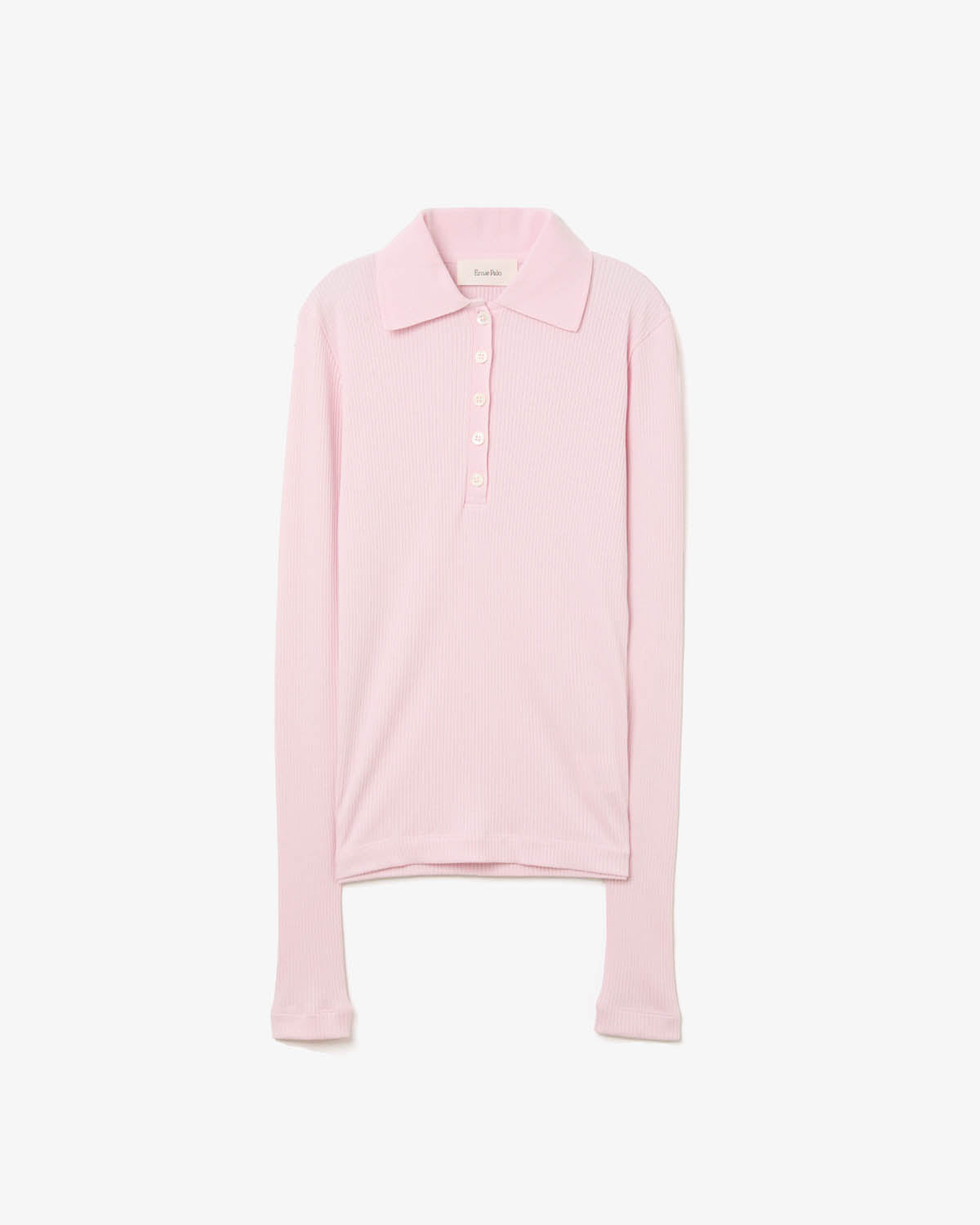 RIB TIGHT POLO T-SHIRT