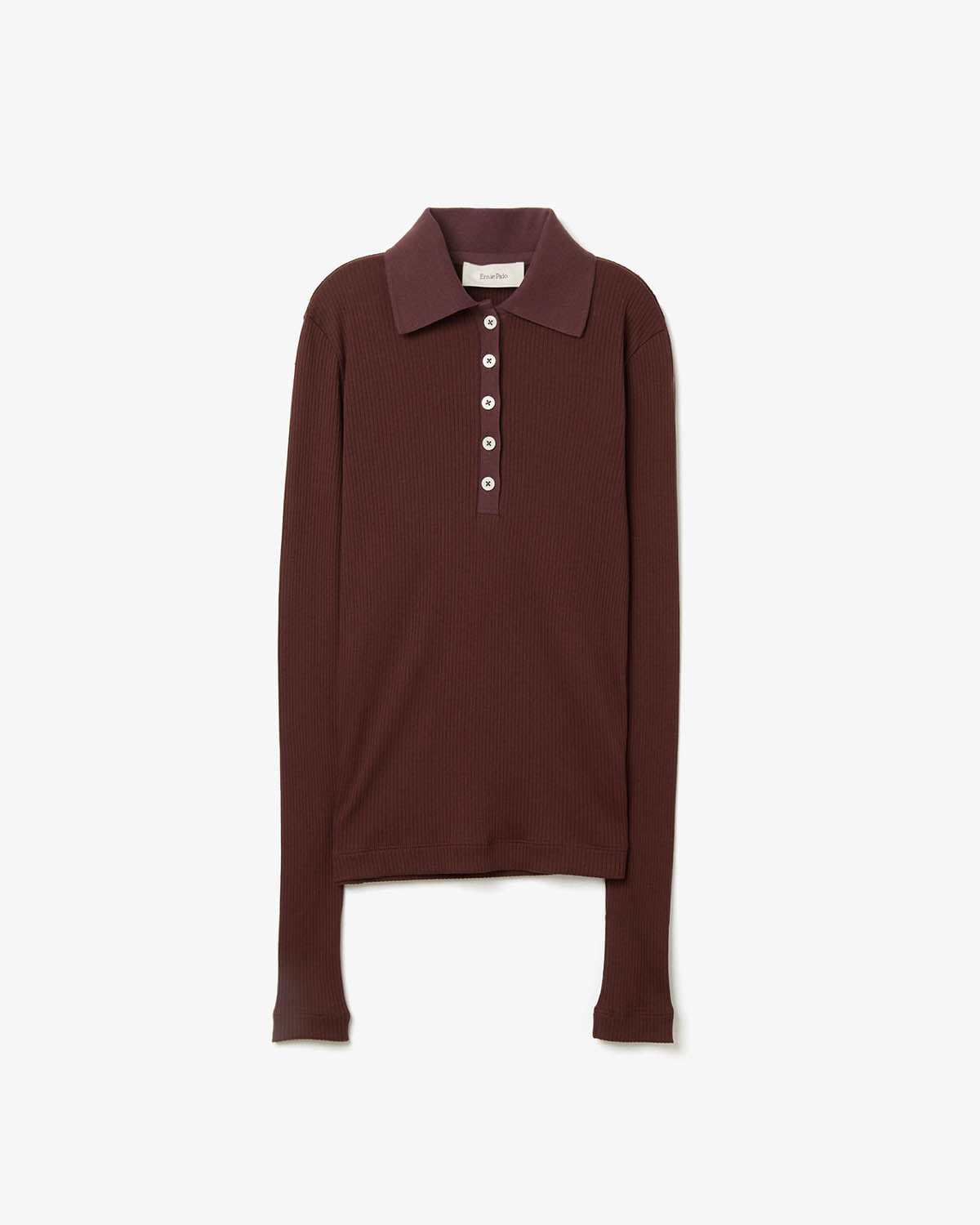 RIB TIGHT POLO T-SHIRT