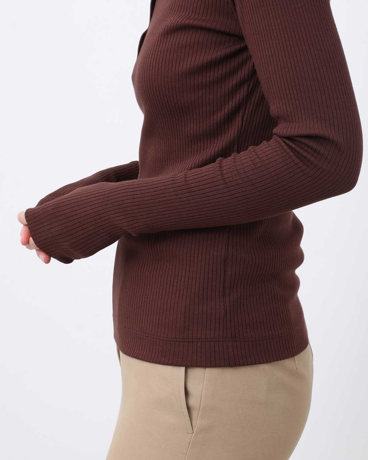 RIB TIGHT POLO T-SHIRT