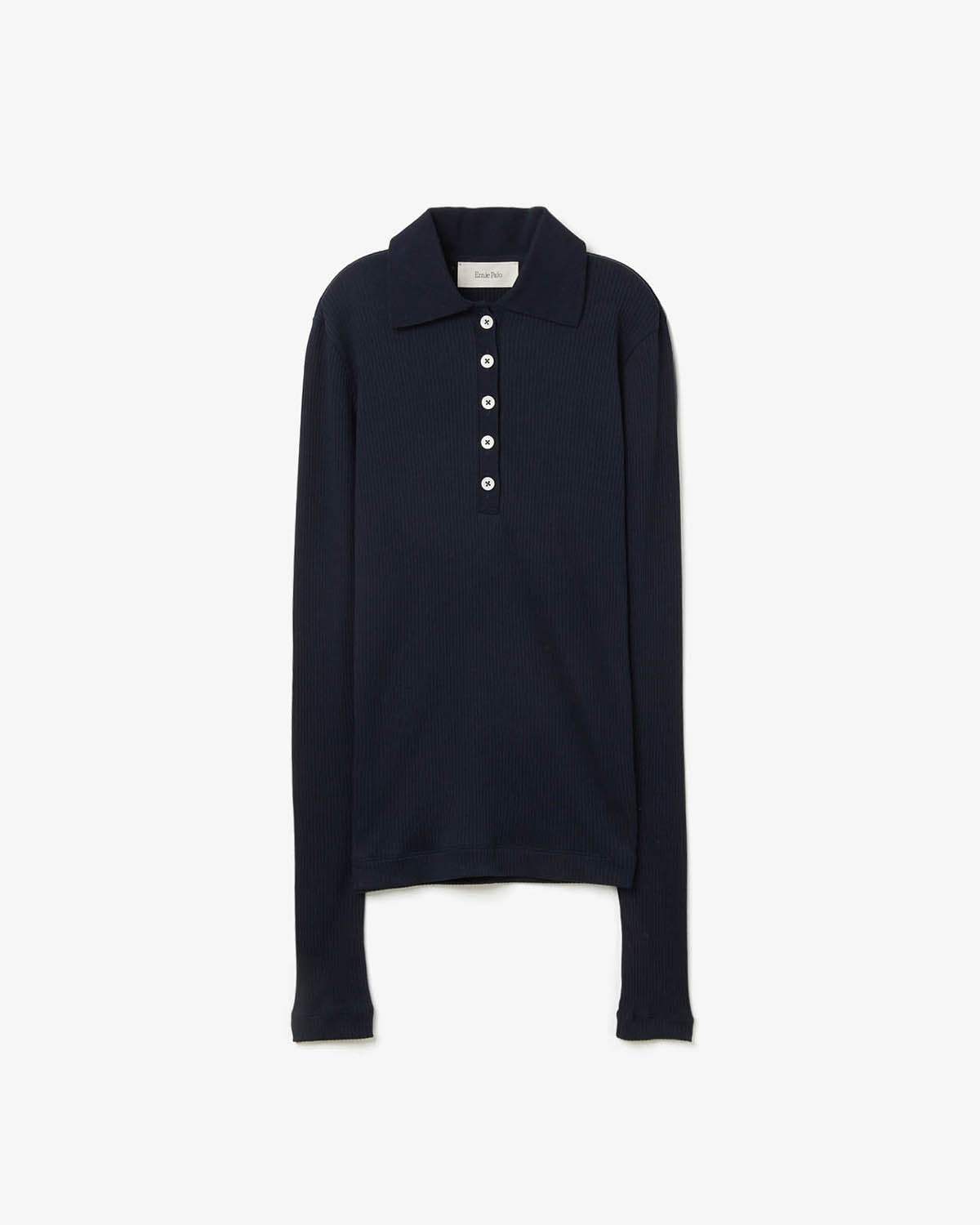 RIB TIGHT POLO T-SHIRT