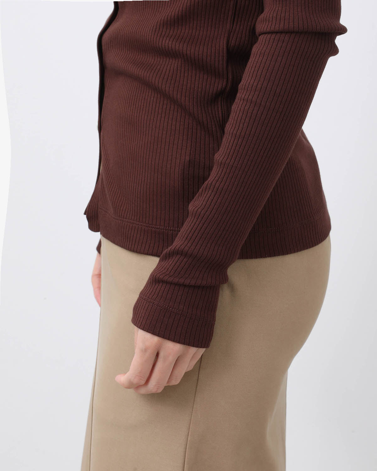 RIB TIGHT CARDIGAN