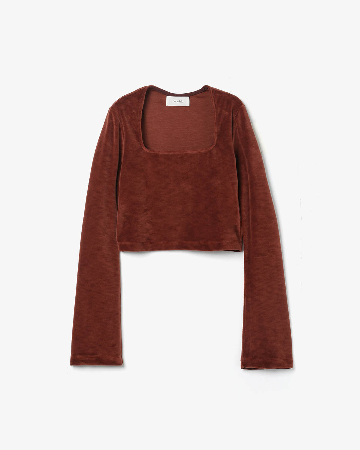 VELOR SQUARE NECK LONG SLEEVE