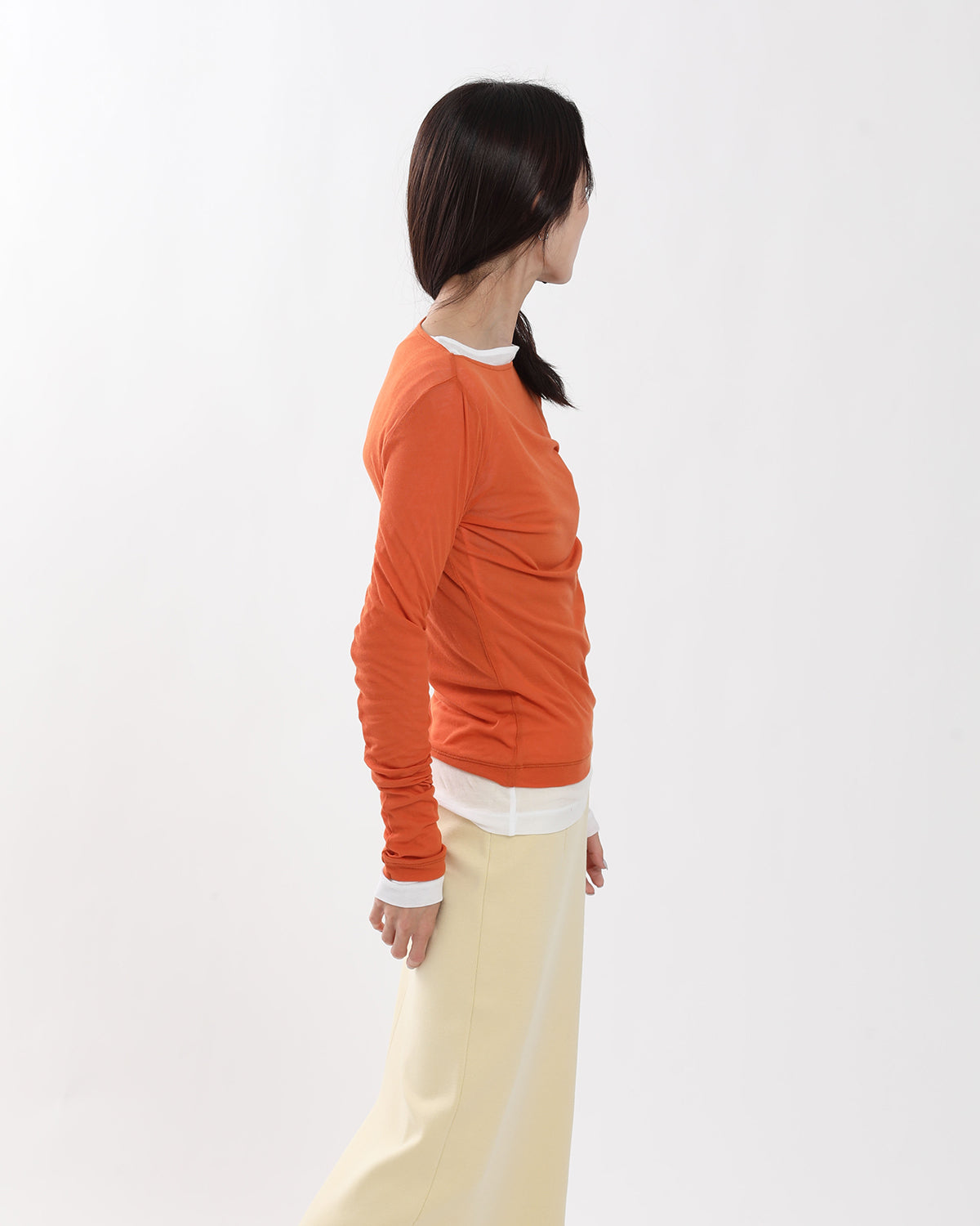 SHEER RIB BOAT NECK L/S T-SHIRT