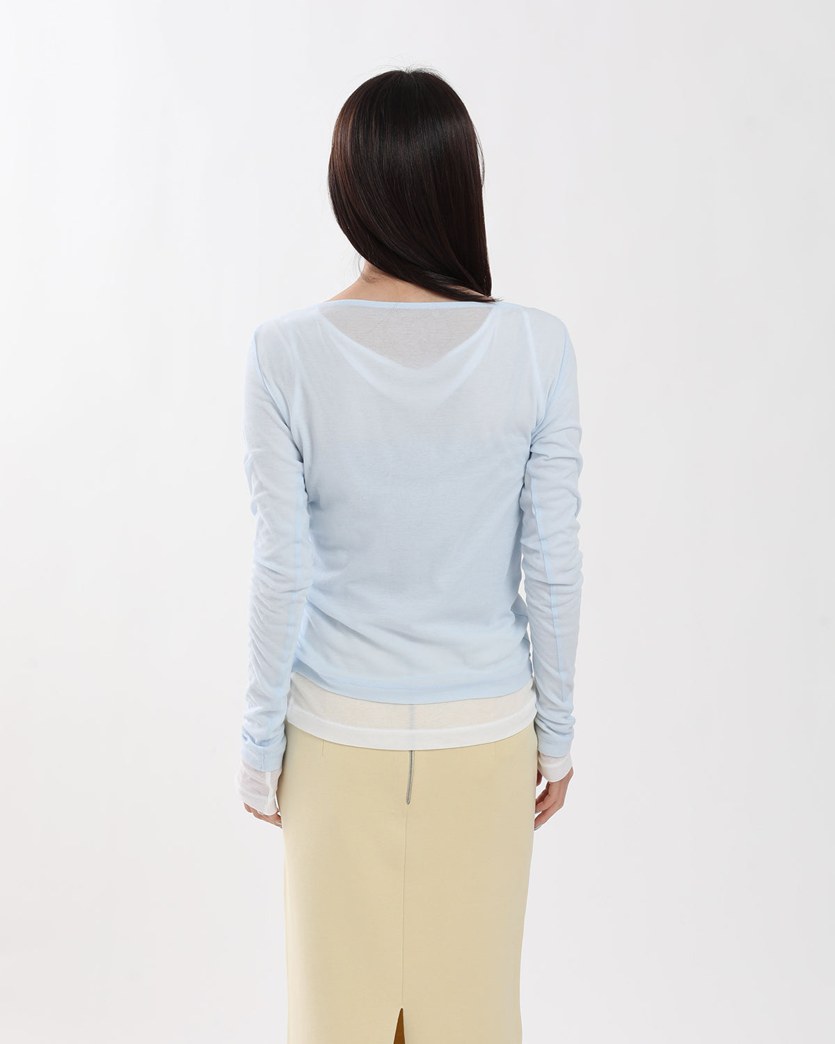 SHEER RIB BOAT NECK L/S T-SHIRT