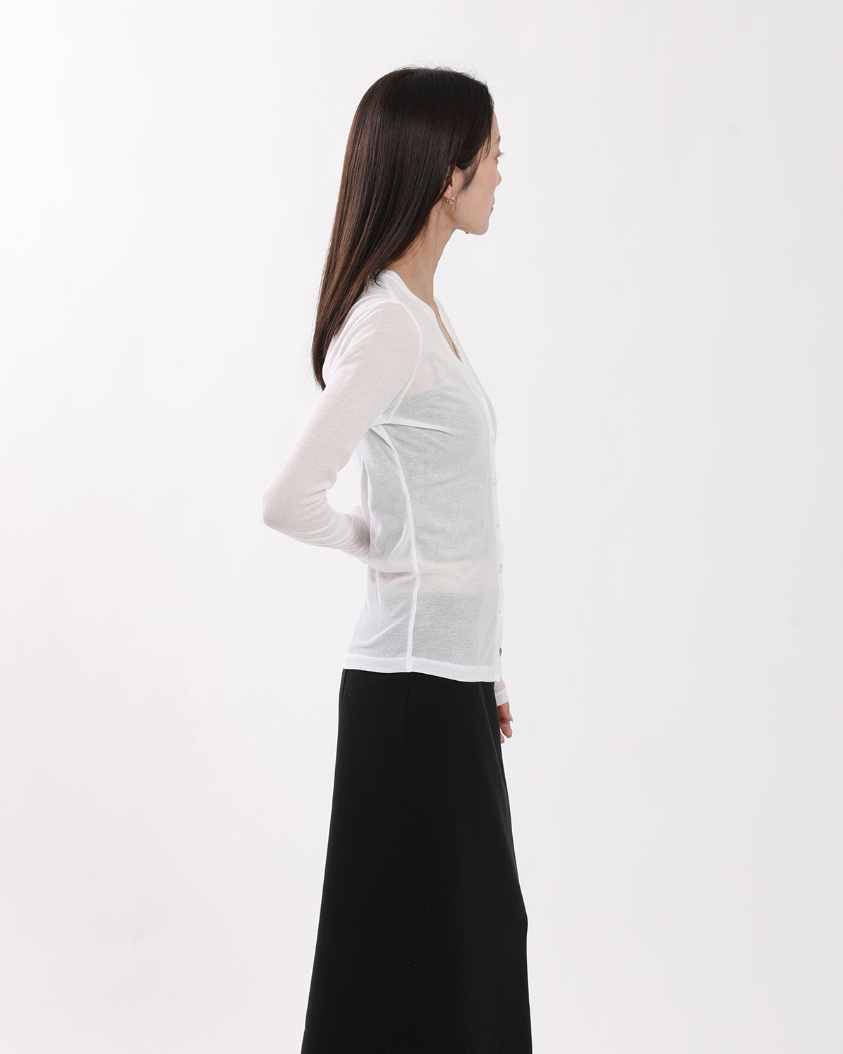 SHEER RIB CARDIGAN