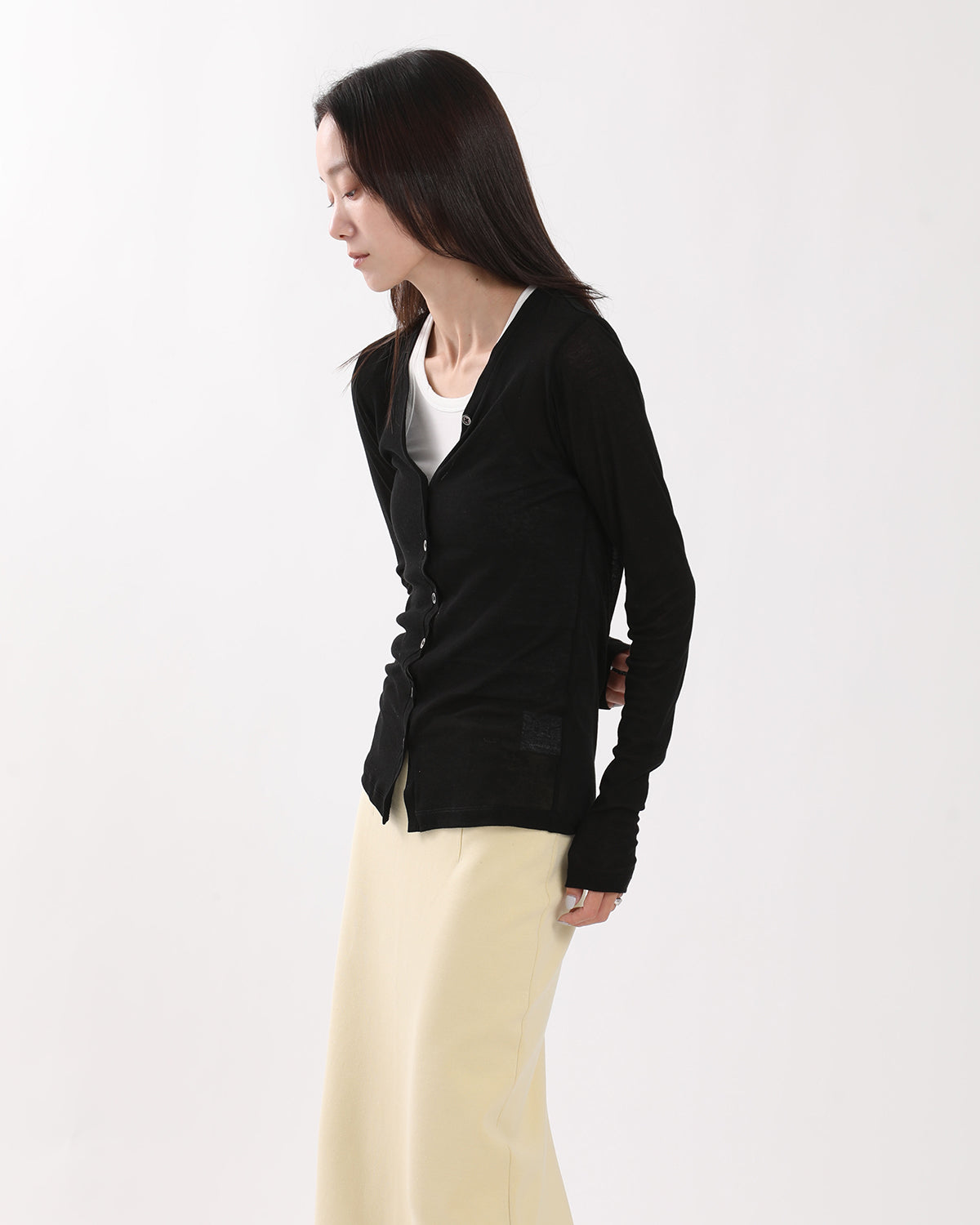SHEER RIB CARDIGAN