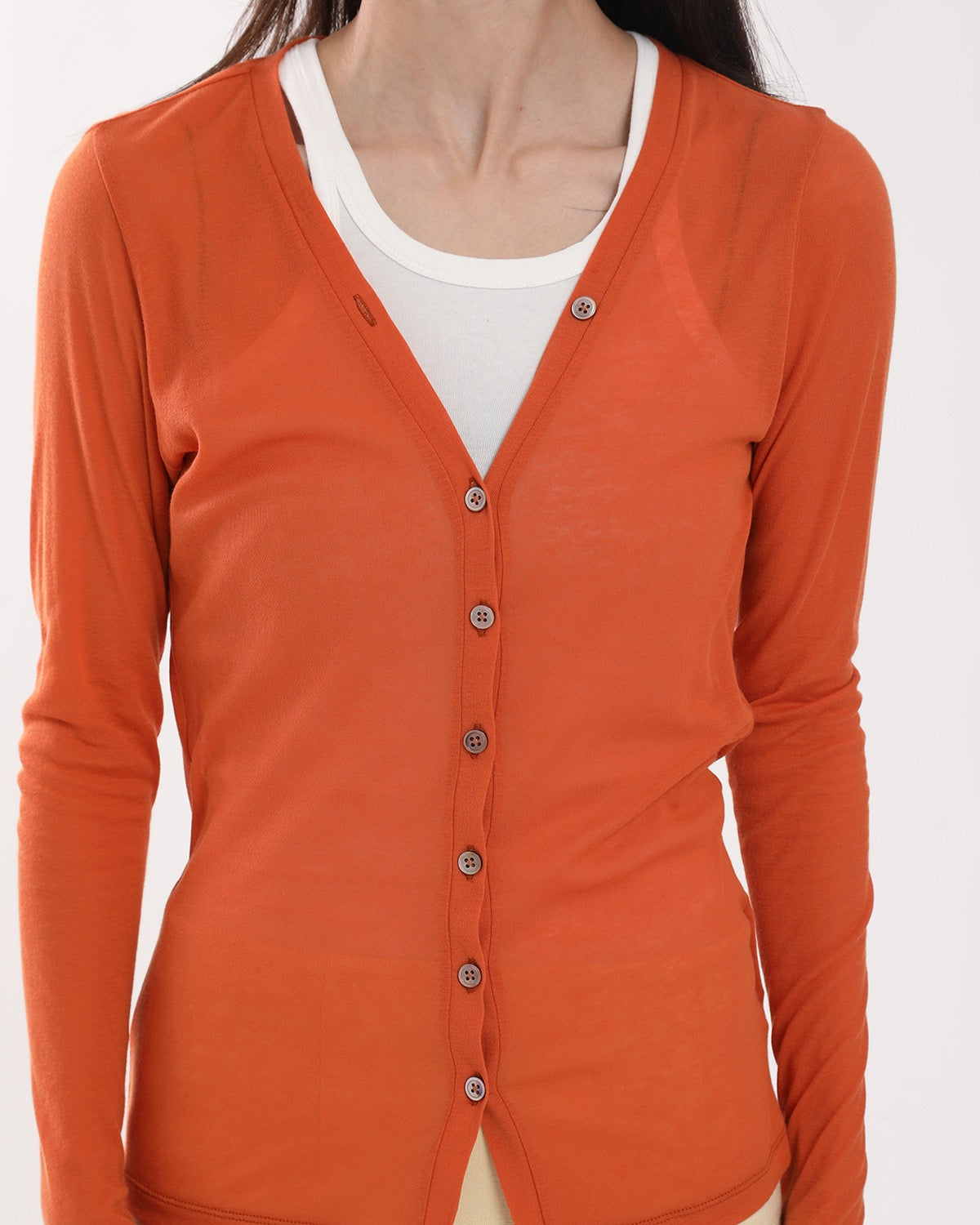 SHEER RIB CARDIGAN