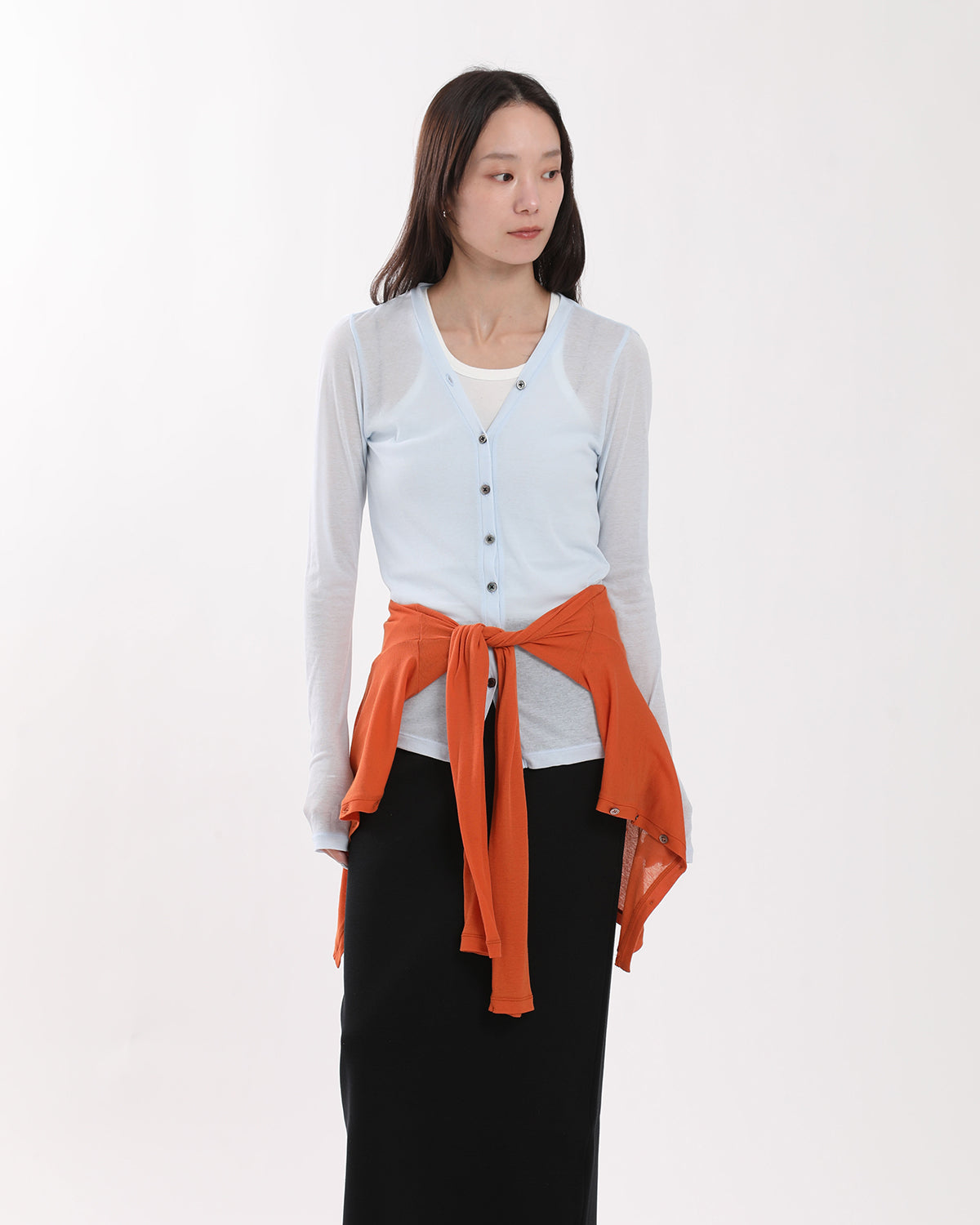 SHEER RIB CARDIGAN
