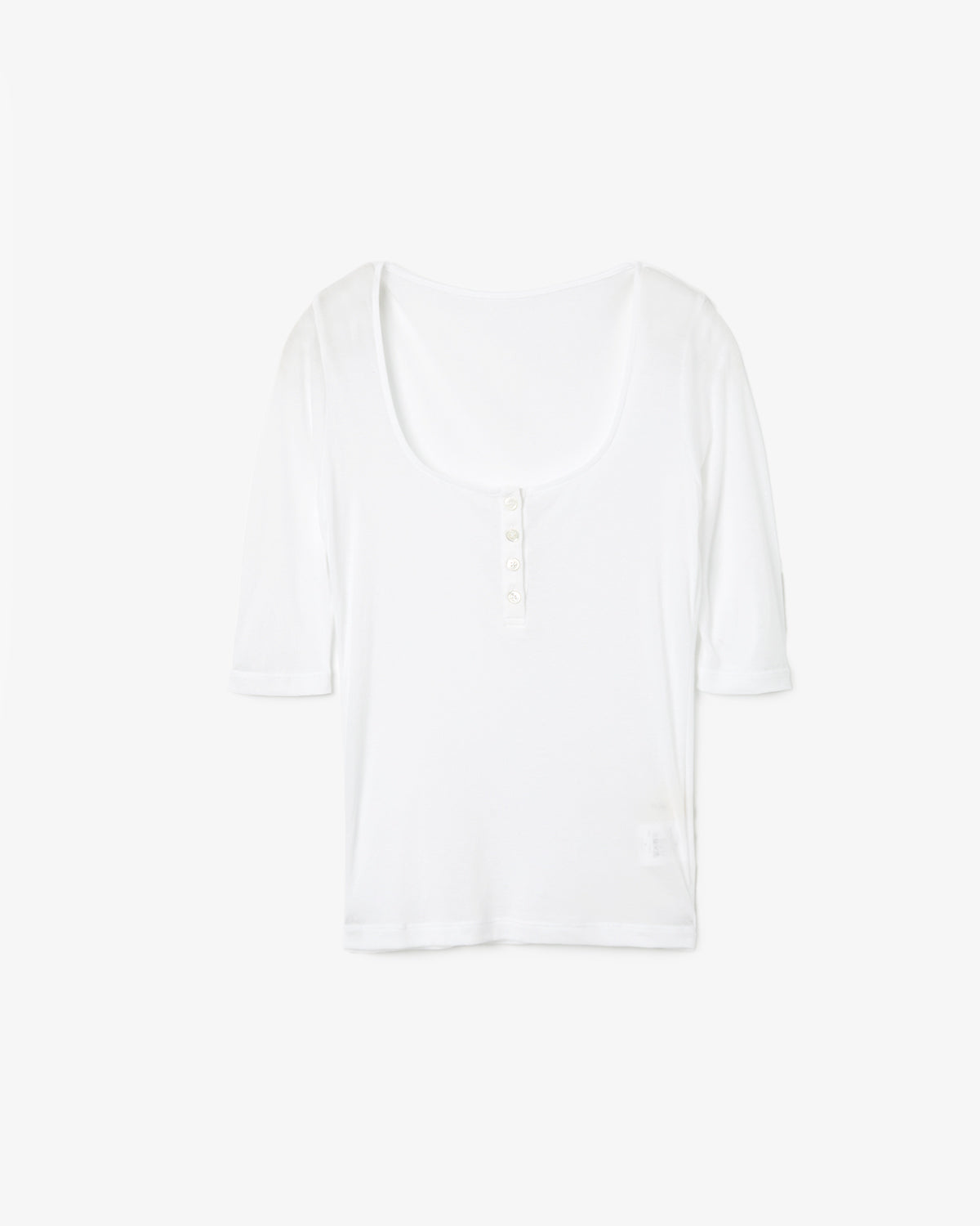 SHEER RIB HENRY T-SHIRT