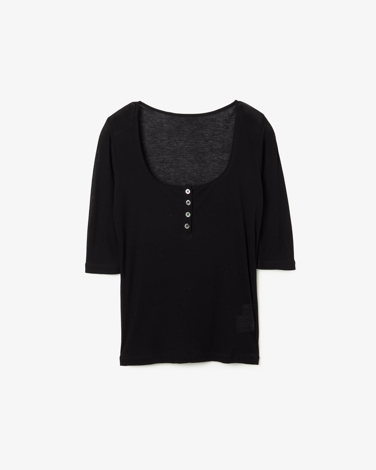 SHEER RIB HENRY T-SHIRT