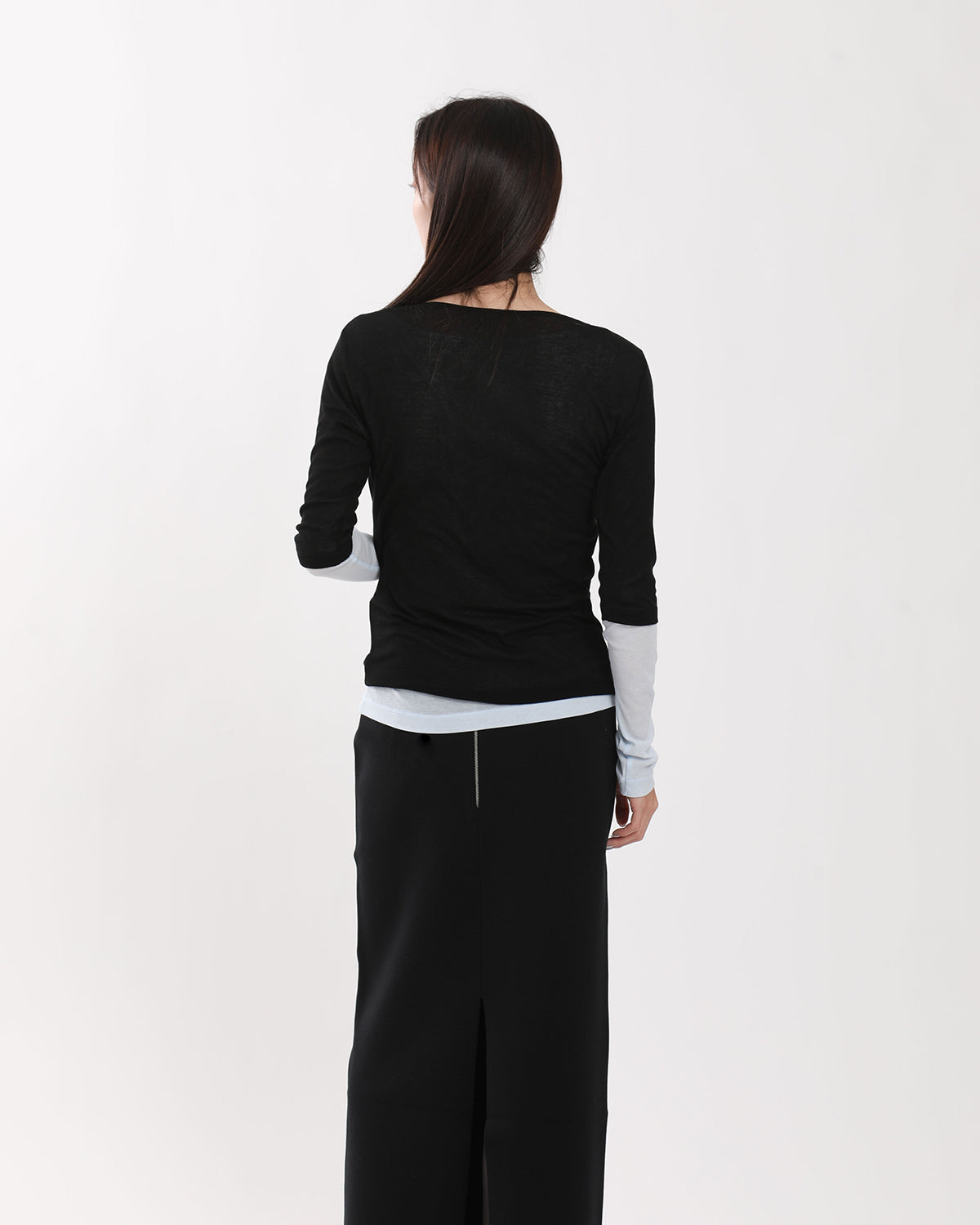 SHEER RIB HENRY T-SHIRT